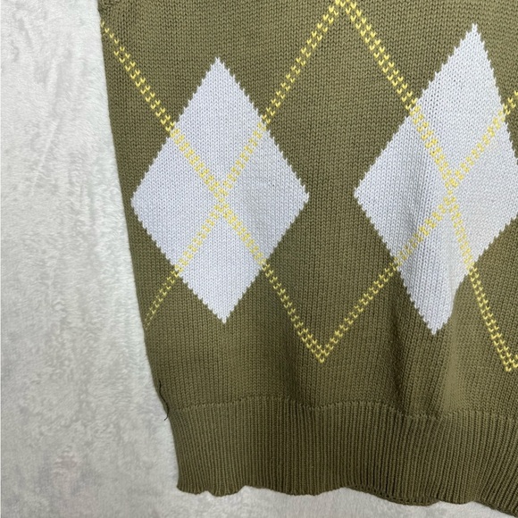 Whitfield & Bridges Cotton Argyle Sweater Vest Hand Loomed Preppy Old Money Ivy - Picture 6 of 8